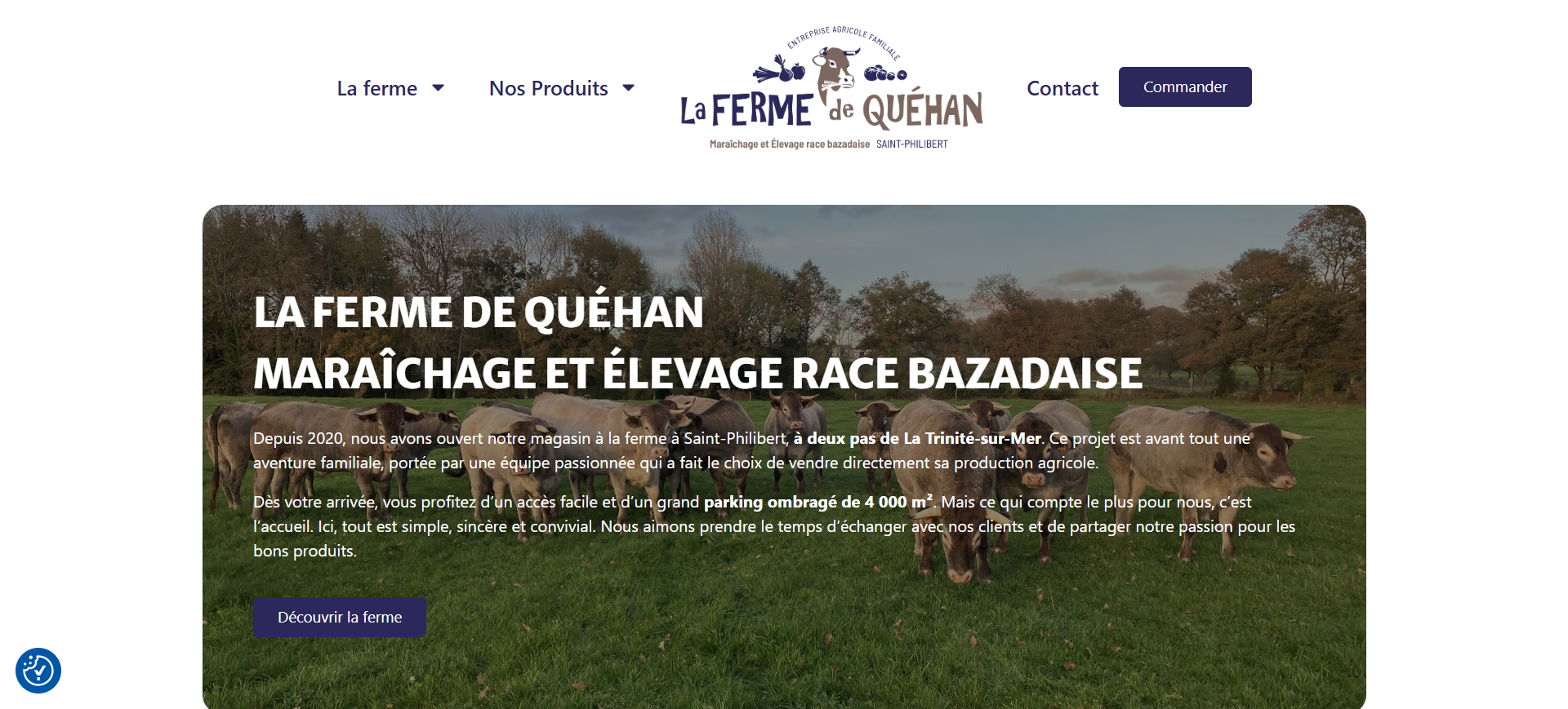 creation site wbe la ferme de quehan par range ton web